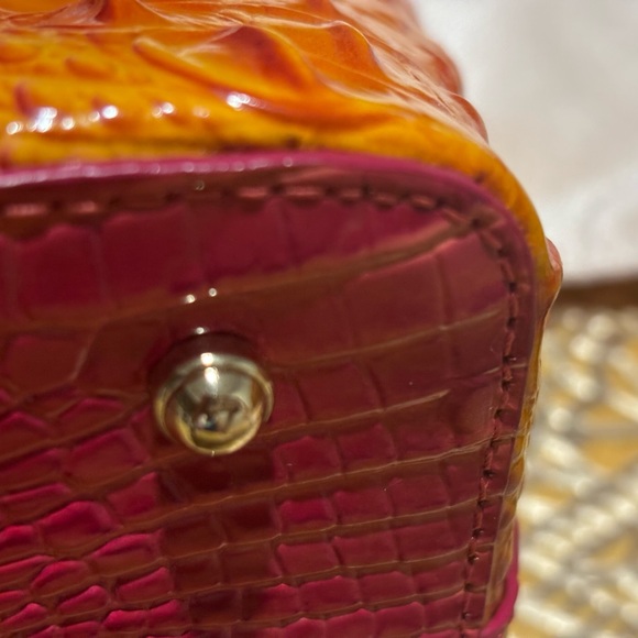 Brahmin Large Duxberry Satchel. Passion Fruit Melbourne. Orig. dust bag. 14x12x5 - Picture 8 of 13